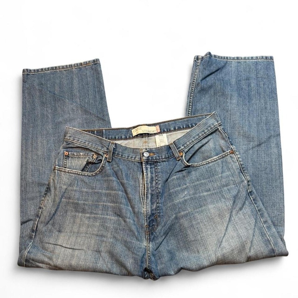 Vintage Y2K Levi's 569 loose straight wide leg blue denim jeans 36x30